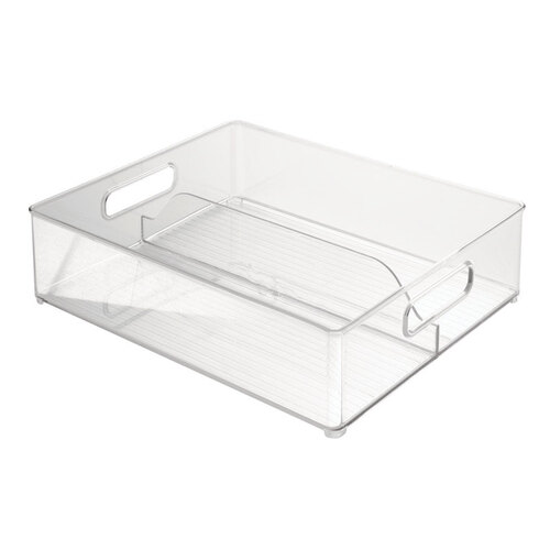 Storage Bin Clear 4" H X 12" W X 14.5" D Stackable Clear