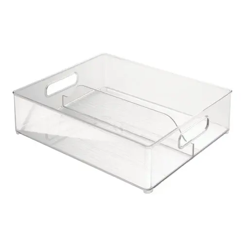 Storage Bin Clear 4" H X 12" W X 14.5" D Stackable Clear