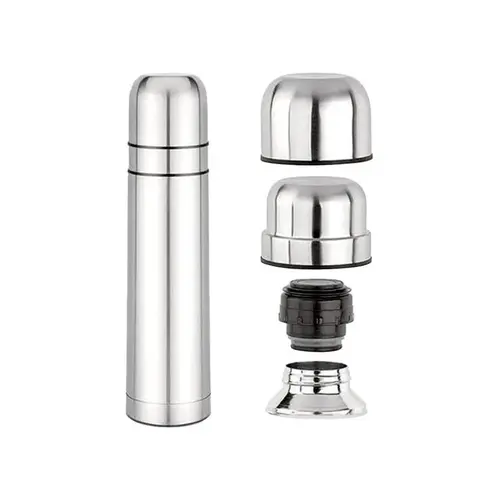 Bene Casa BC-89633 Coffee Thermos 16.9 oz Silver/Black Silver/Black