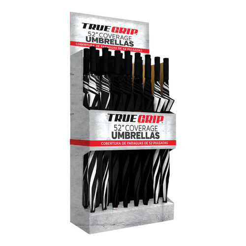 True Grip 48145 Golf Umbrella Black/White 52" D Black/White