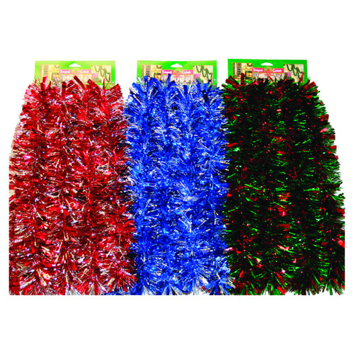 F C Young M35-ACE Wide Tinsel Christmas Garland 10 Ft. L