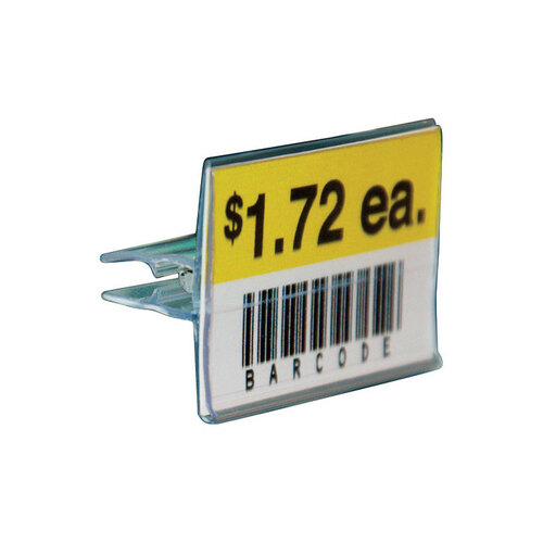 Info Strip Label Holder 0.625" H X 1.3125" W X 3" L Clear Utility/Parts Plastic Clear