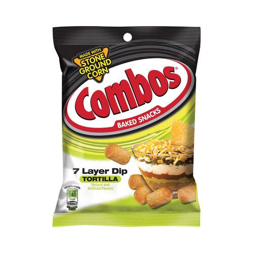Combos 273148-XCP12 Filled Pretzels Baked Snacks 7 Layer Dip Tortilla 6.3  oz Bagged - pack of 12