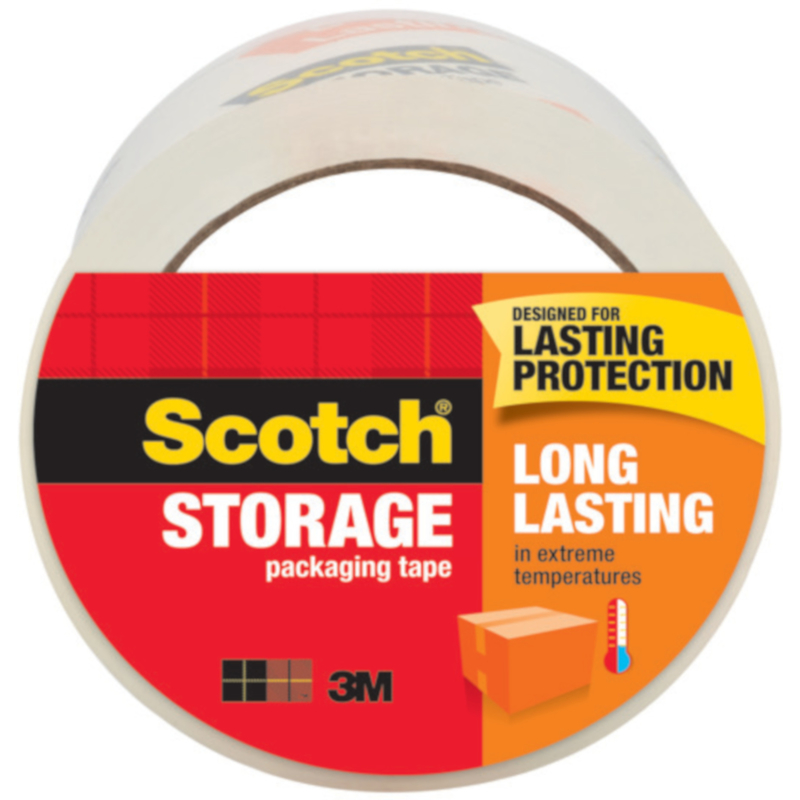 SCOTCH 3650 Packaging Tape, 54.6 yd L, 1.88 in W, Polypropylene Backing, Clear