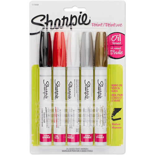 Sharpie 1770458-XCP6 Paint Marker Assorted Medium Tip - pack of 6