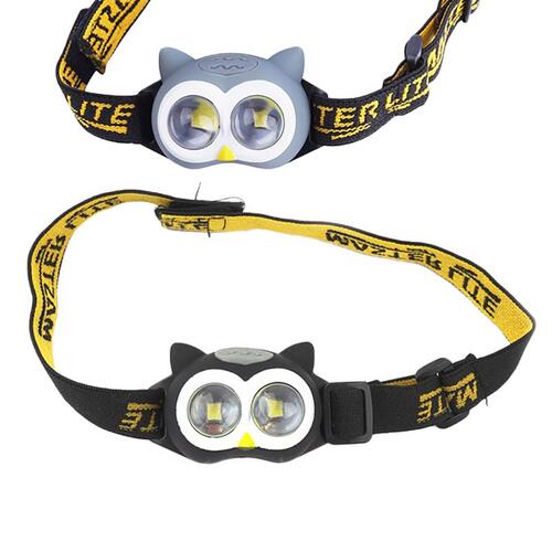 LED Head Lamp Owl Assorted - pack of 18