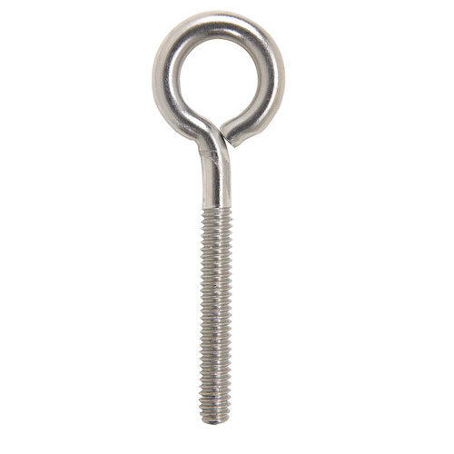 Eyebolt 1/4" S X 3" L Stainless Stainless Steel Nut Included Stainless - pack of 10