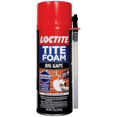 Loctite 2378565 Foam Sealant Tite Foam White Polyurethane Big Gaps 12 oz White