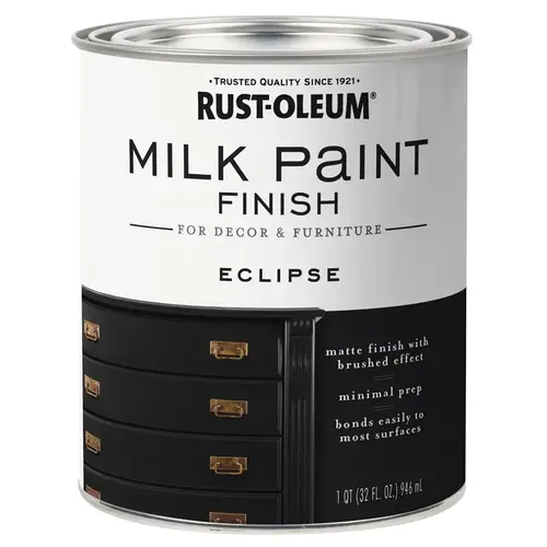 Milk Paint Matte Eclipse Water-Based Acrylic 1 qt Eclipse - pack of 2