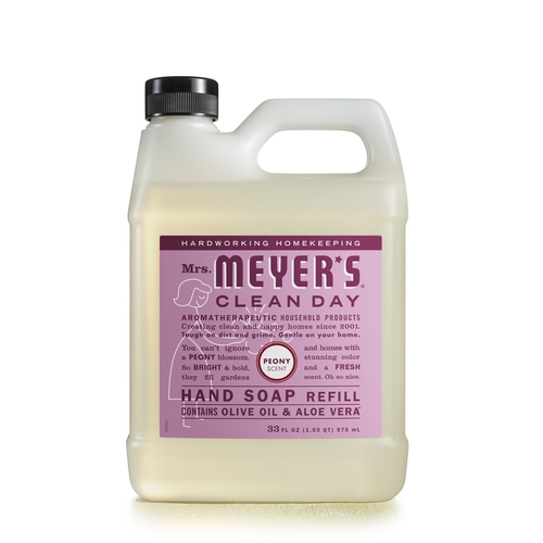 Hand Soap Refill Mrs. Meyer's Clean Day Organic Peony Scent 33 oz - pack of 6