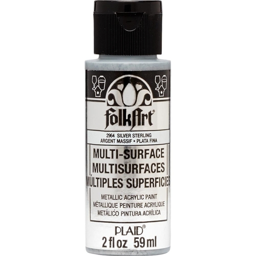 Hobby Paint Metallic Sterling Silver 2 oz Sterling Silver