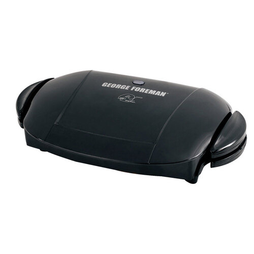 George Foreman GRP0004B Indoor Grill George Tough Black Metal Nonstick ...