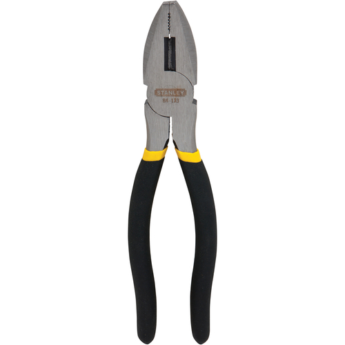 Lineman's Plier, 8 in OAL, 7/8 in Jaw Opening, Cushion-Grip Handle, 3/8 in W Jaw Black/Yellow