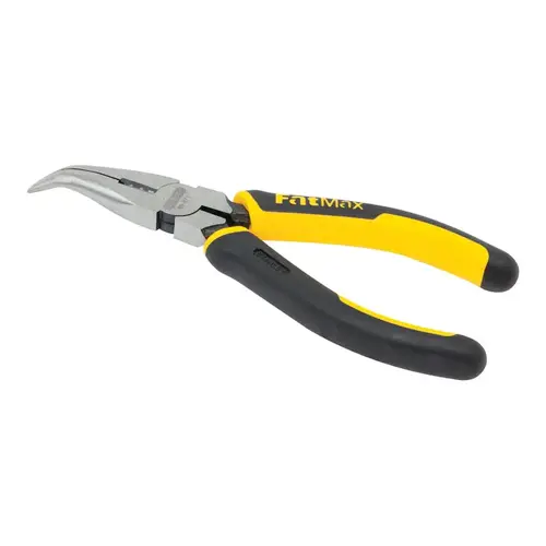 Nose Plier, 6-3/8 in OAL, 1-1/4 in Jaw Opening, Black/Yellow Handle, Comfort-Grip Handle, 11/16 in W Jaw