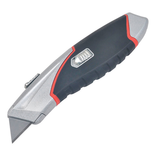 Quick Open Utility Knife 6-1/2" Retractable Silver Silver