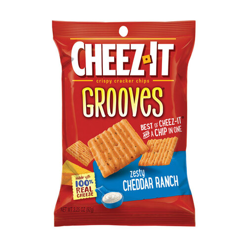 Crackers Grooves Zesty Cheddar Ranch 3.25 oz Pegged