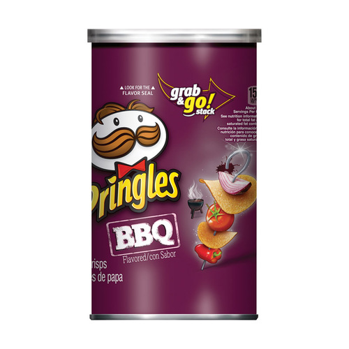 Pringles 00038000183645 Potato Chips BBQ 2.5 oz