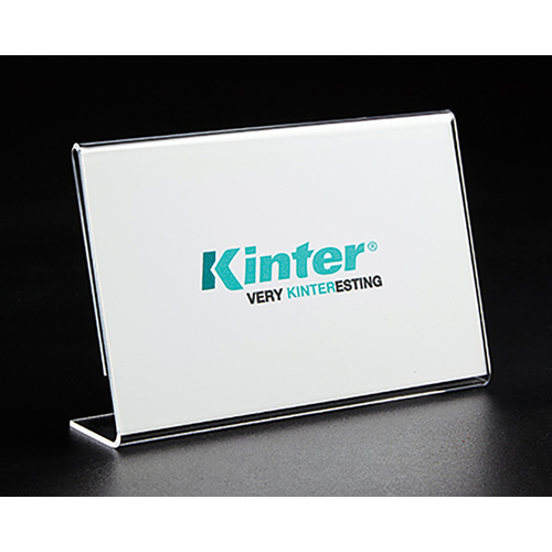 Kinter 150825ACE Slant Back Sign Holder 7" H X 17/8" W X 11" L Clear