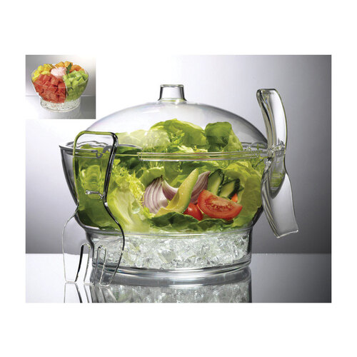 Bowl on Ice Clear Crystal Salad bowl and server Clear