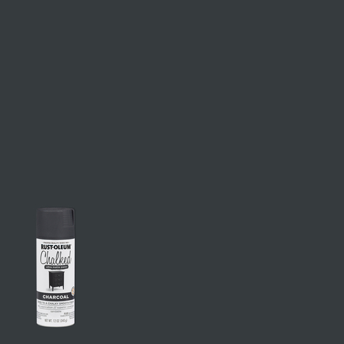 RustOleum 302590 Sprayable Chalk Paint Chalked Ultra Matte Charcoal OilBased Acrylic 12 oz