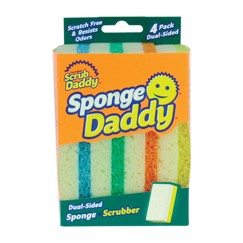 Scrub Daddy SDVPX4 Sponge Daddy Heavy Duty For Multi-Purpose Assorted