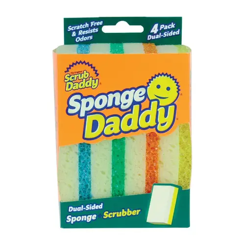 Scrub Daddy SDVPX4 Sponge Daddy Heavy Duty For Multi-Purpose Assorted