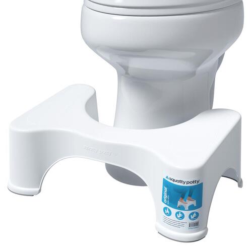 Toilet Stool Semi-Gloss White Plastic Semi-Gloss