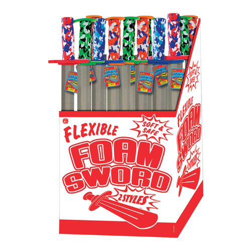 Flexible Sword Foam Assorted 1 pc Assorted - pack of 24