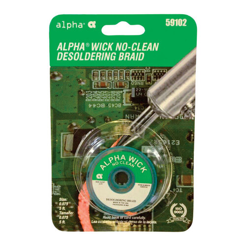 Alpha AM59102 Desoldering Braid No-Clean Copper