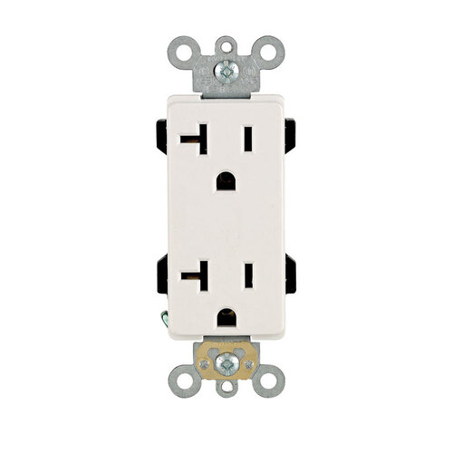 Outlet Decora Plus 20 amps 125 V Duplex White 5-20R White