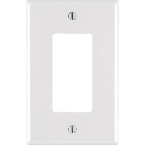 Wall Plate Decora White 1 gang Nylon GFCI/Rocker White