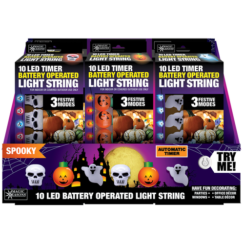 Halloween Decor Assorted 0" LED Spooky Light String