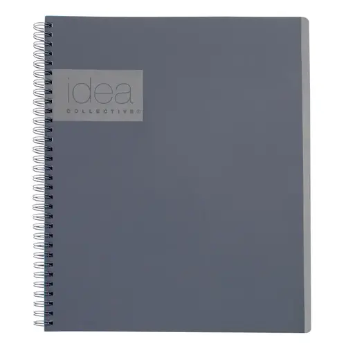 Notebook Idea Collective 9-1/2" W X 6-5/8" L College Ruled Wire-O Gray