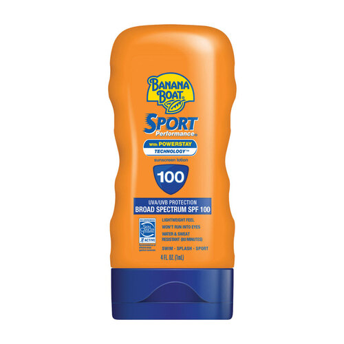 BANANA BOAT 04968 Sunscreen Lotion Sport Performance No Added Fragrance Scent 4 oz