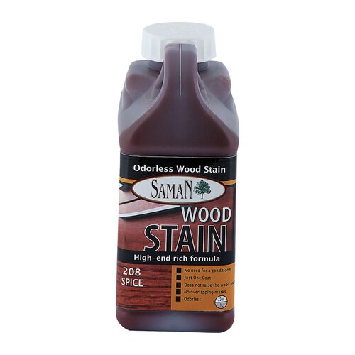 Saman 5950651 Wood Stain Semi-Transparent Spice Water-Based 32 oz Spice