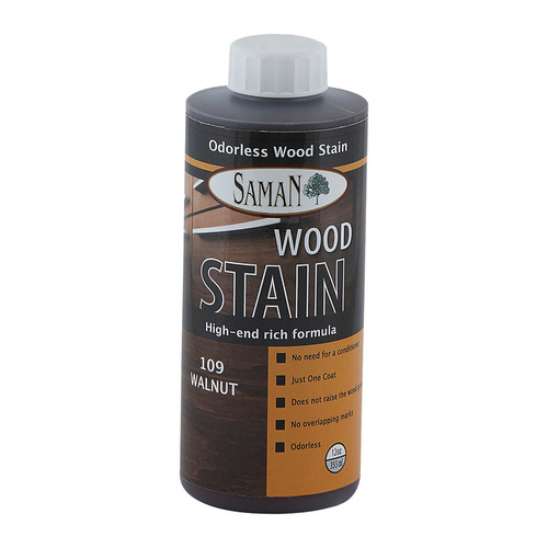 Saman 5950091 Wood Stain Semi-Transparent Walnut Water-Based 12 oz Walnut