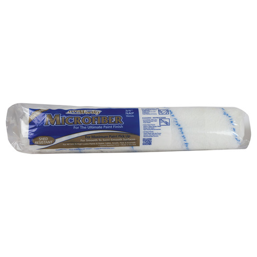 Paint Roller Cover Microfiber 14" W X 3/4" Blue/White