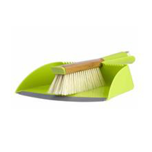 Full Circle FC14604 Dustpan and Brush Set Clean Team Bamboo/Plastic Handheld Green