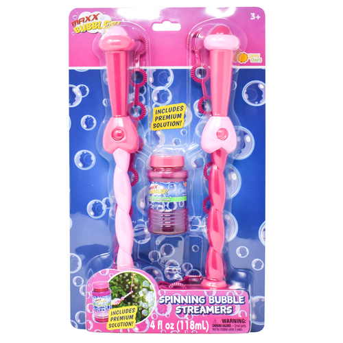 Maxx Bubbles 320321 Bubble Baton Streamer  Pink