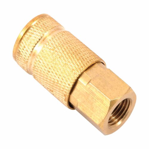 Air Coupler Brass 1/4" Female X 1/4"