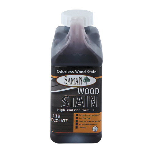 Saman 5950546 Wood Stain Semi-Transparent Chocolate Water-Based 32 oz Chocolate