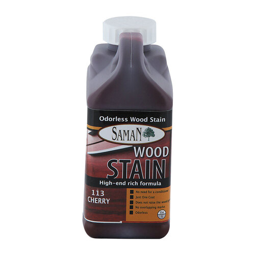 Saman 5950481 Wood Stain Semi-Transparent Cherry Water-Based 32 oz Cherry