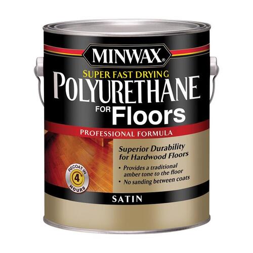 Minwax 13022000 FastDrying Polyurethane Satin Clear OilBased 1 gal Clear