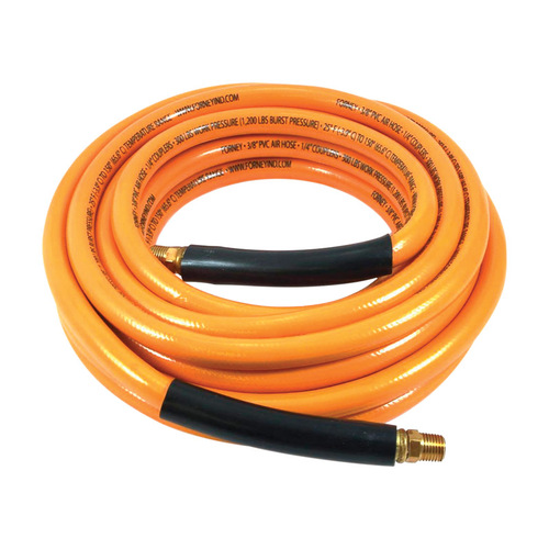 Air Hose 25 ft. L X 3/8" D PVC 1200 psi Yellow Yellow