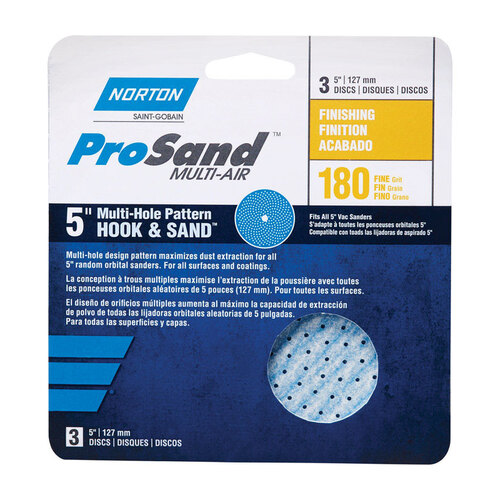 Sanding Disc ProSand 5" Ceramic Alumina Hook and Loop A975 180 Grit Fine