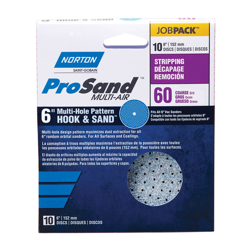 Sanding Disc ProSand 6" Zirconia Alumina Hook and Loop H831 60 Grit Coarse