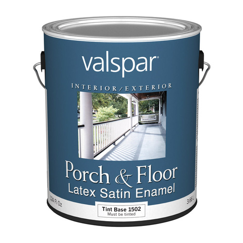 027.000.007 Latex Porch and Floor Paint, Satin, Tint Base, 1 gal