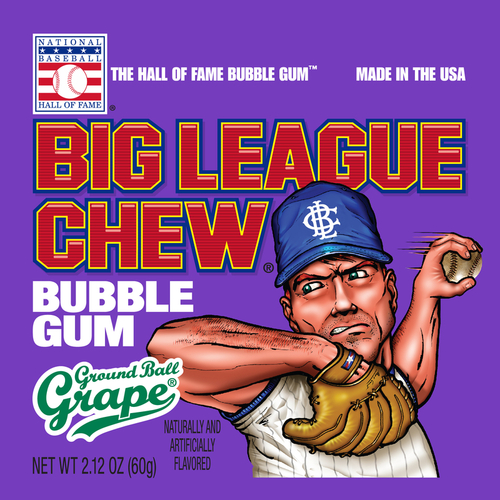 Big League Chew 66001-XCP12 Bubble Gum Grape 2.12 oz - pack of 12