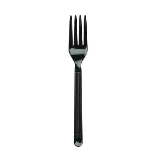 D & W Fine Pack Forum Heavy Weight Black Ebony Fork, 1000 Each