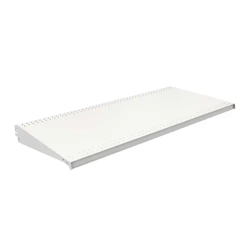 DL Style Shelf 1" H X 48" W X 22" L Powder Coated Cool White Powder Coated Pair